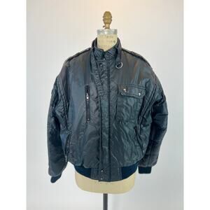 VTG 80s Upstream Racing Division Nylon Bomber Jacket MilitaryCore Utility Medium